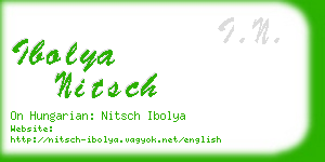 ibolya nitsch business card